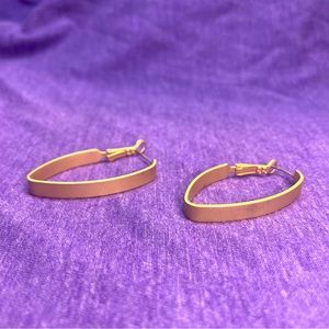 Vintage matte finish gold color drop earrings